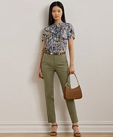 Lauren Ralph Petite Double-Faced Stretch Cotton Pants