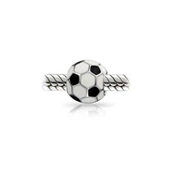 Bling Jewelry Player Sports Soccer Mom Charm Bead Sterling Silver for European Bracelet