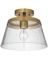 Possini Euro Everly 12" Wide Warm Brass Ceiling Light - Possini Euro Design