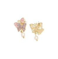 Duo-Papillon Drop Earrings