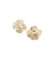 Floral Palmate Drop Earrings