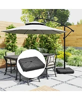 Outsunny Offset Umbrella Base, /Water Filled Sd,