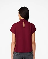Cable & Gauge Women's Super Soft Mock Neck Top