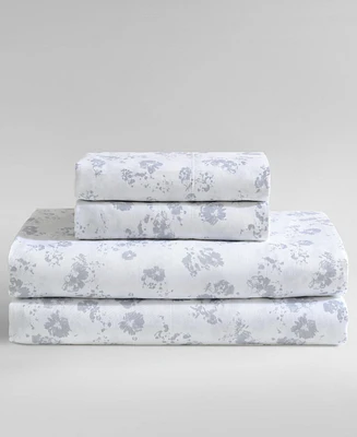 Calvin Klein Tossed Micro Floral 300-Thread Count Cotton Sateen 4-Pc. Sheet Set