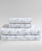 Calvin Klein Tossed Micro Floral Cotton Sateen 4 Pc. Sheet Set