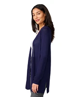 Melissa Paige Petite Mesh Open-Front Cardigan