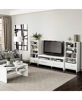 ClosetMaid 165100 Decorative Media Storage Tower Bookcase with Drawer, White