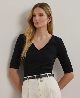 Lauren Ralph Elbow-Sleeve Top
