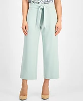 Ak Anne Klein Petite Wide-Leg Tie-Front Pull-On Pants