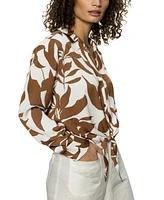 Sanctuary Women's Lover Printed Tie Shirt