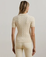 Lauren Ralph Women's Cable-Knit Polo Shirt