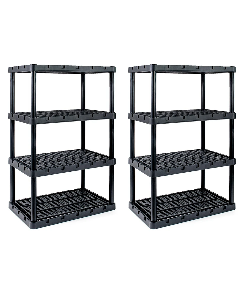 Gracious Living Xl 4 Shelf Knect A Shelf Ventilated Heavy Duty Storage (2 Pack)