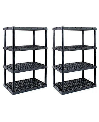 Gracious Living Xl 4 Shelf Knect A Shelf Ventilated Heavy Duty Storage (2 Pack)