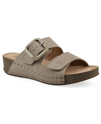 White Mountain Women's Fearful Slip-On Wedge Sandals