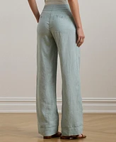 Lauren Ralph Wide-Leg 100% Linen Pants, Regular & Petite