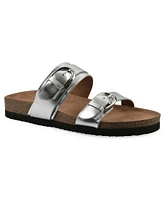 White Mountain Women's Hardball Round Toe Flat Sandals