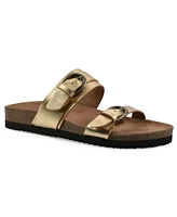 White Mountain Women's Hardball Round Toe Flat Sandals