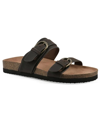 White Mountain Women's Hardball Round Toe Flat Sandals