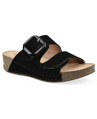 White Mountain Women's Fearful Slip-On Wedge Sandals