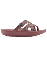 White Mountain Women's Rip Round Toe Flat Sandals