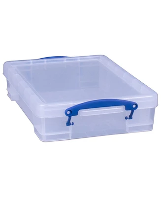 Really Useful Box 4L Plastic Storage Container w/Snap Lid & Clip Lock Handles