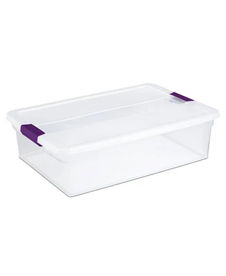 Sterilite 32 Quart Clear View Storage Container Tote w/ Latching Lid