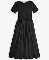 On 34th Women's Mixed-Media Short-Sleeve Midi Dress, Exclusively at Macy's