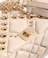 I.n.c. International Concepts Ajae Champagne Pearlized Quilted Shoulder Bag, Exclusively at Macy's