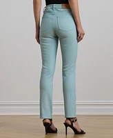 Lauren Ralph Women's Coated High-Rise Straight Ankle Jeans