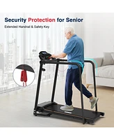 Redliro Walking Treadmill with Long Handrails for Seniors 300lbs 2.25HP Recovery Fitness Exercise Machine for Home