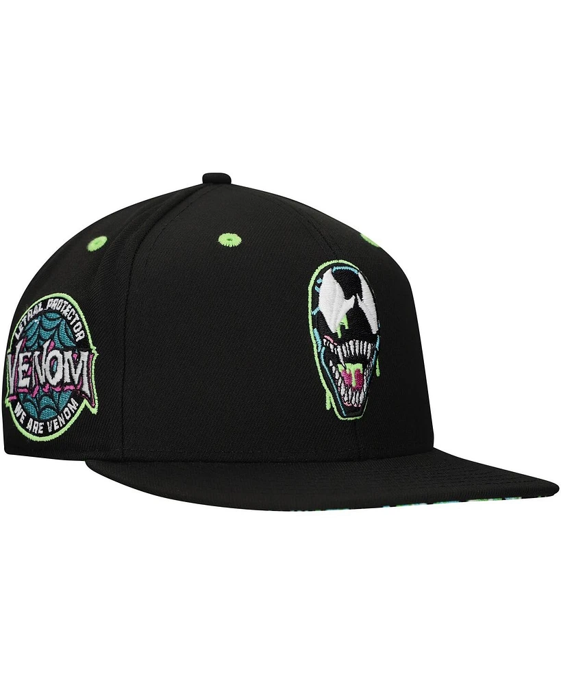 Lids Men's Black Venom Radioactive Glow-in-the-Dark Fitted Hat