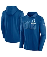 Nike Men's Royal Indianapolis Colts Lightweight Performance Hooded Long Sleeve T-Shirt