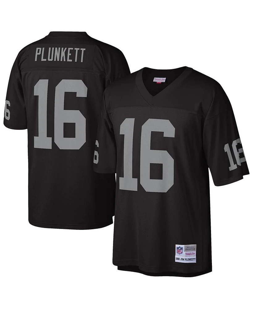 Mitchell & Ness Men's Jim Plunkett Black Oakland Raiders 1980 Legacy Replica Jersey