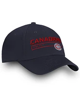 Fanatics Men's Navy Montreal Canadiens Team Authentic Pro Rinkside Fundamental Adjustable Hat