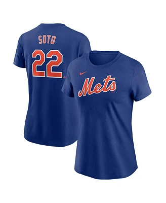 Nike Women's Juan Soto Royal New York Mets Fuse Name Number T-Shirt