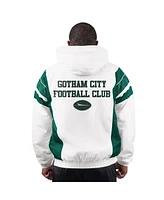 Starter Men's White New York Jets Gotham City Half-Zip Hoodie Jacket