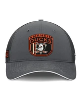 Fanatics Men's Gray Anaheim Ducks Authentic Pro Home Ice Trucker Adjustable Hat