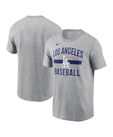 Nike Men's Heather Gray Los Angeles Dodgers Arched T-Shirt