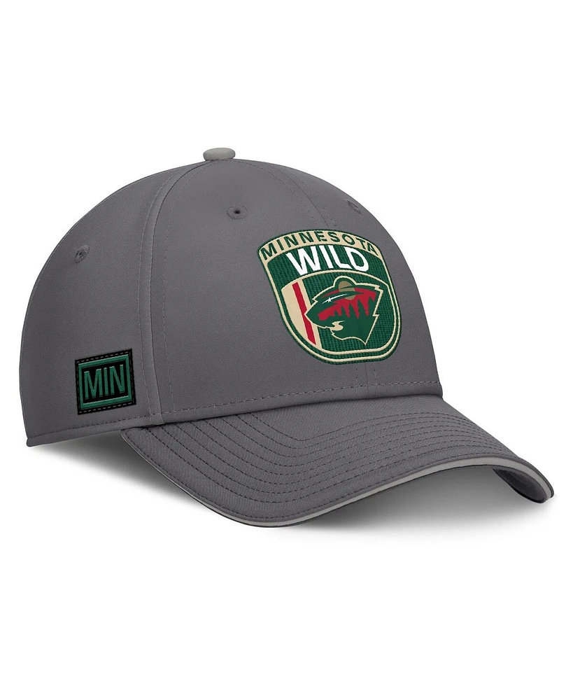 Fanatics Men's Gray Minnesota Wild Home Ice Flex Hat