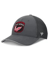 Fanatics Men's Gray Detroit Red Wings Authentic Pro Home Ice Trucker Adjustable Hat