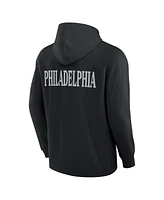 Fanatics Men's Black Philadelphia Flyers Elements Blaze Tri-Blend Long Sleeve Hoodie T-Shirt