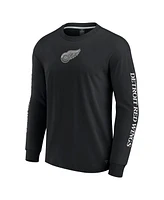 Fanatics Men's Black Detroit Red Wings Elements Strive Long Sleeve T-Shirt