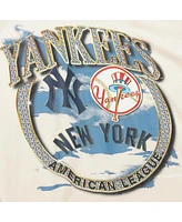 Mitchell & Ness Men's Cream New York Yankees Cooperstown Collection Crown Jewels T-Shirt