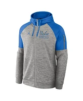 Jordan Men's Heather Gray Ucla Bruins Fitness Raglan Performance Full-Zip Hoodie