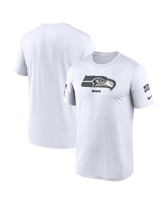 Nike Men's White Seattle Seahawks 2024 Salute To Service Legend Performance T-Shirt