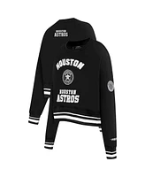 Pro Standard Women's Black Houston Astros Cultivated Pearl Cropped Pullover Sweatshirt
