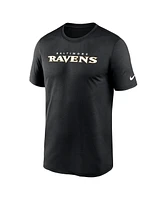 Nike Men's Black Baltimore Ravens Primetime Legend Wordmark Performance T-Shirt