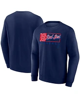 Fanatics Men's Navy Boston Red Sox Focus Fleece Pullover Sweatshirt