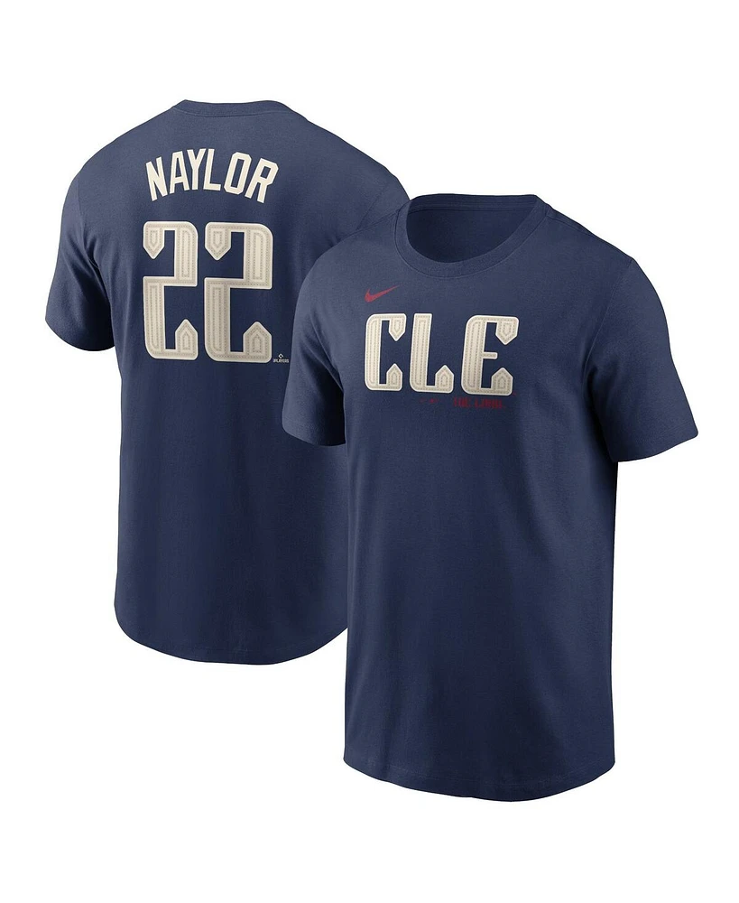 Nike Men's Josh Naylor Navy Cleveland Guardians 2024 City Connect Name Number T-Shirt