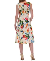 Donna Ricco Women's Floral-Print Midi Dress